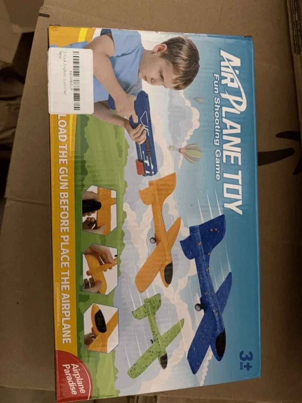 Foam Airplane Launcher Toy Set for Kids Outdoor Flying Glider Game Ages 3+